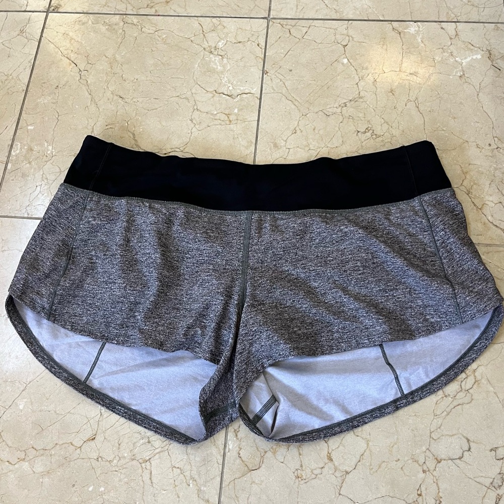 Lululemon Heather Lux Multi Black/Black Speed Ups Low Ride 2.5in size 10